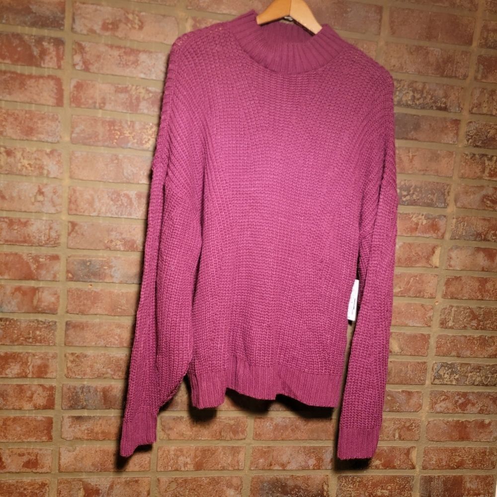 Worthington tropical orchid sweater SIZE LARGE NWT